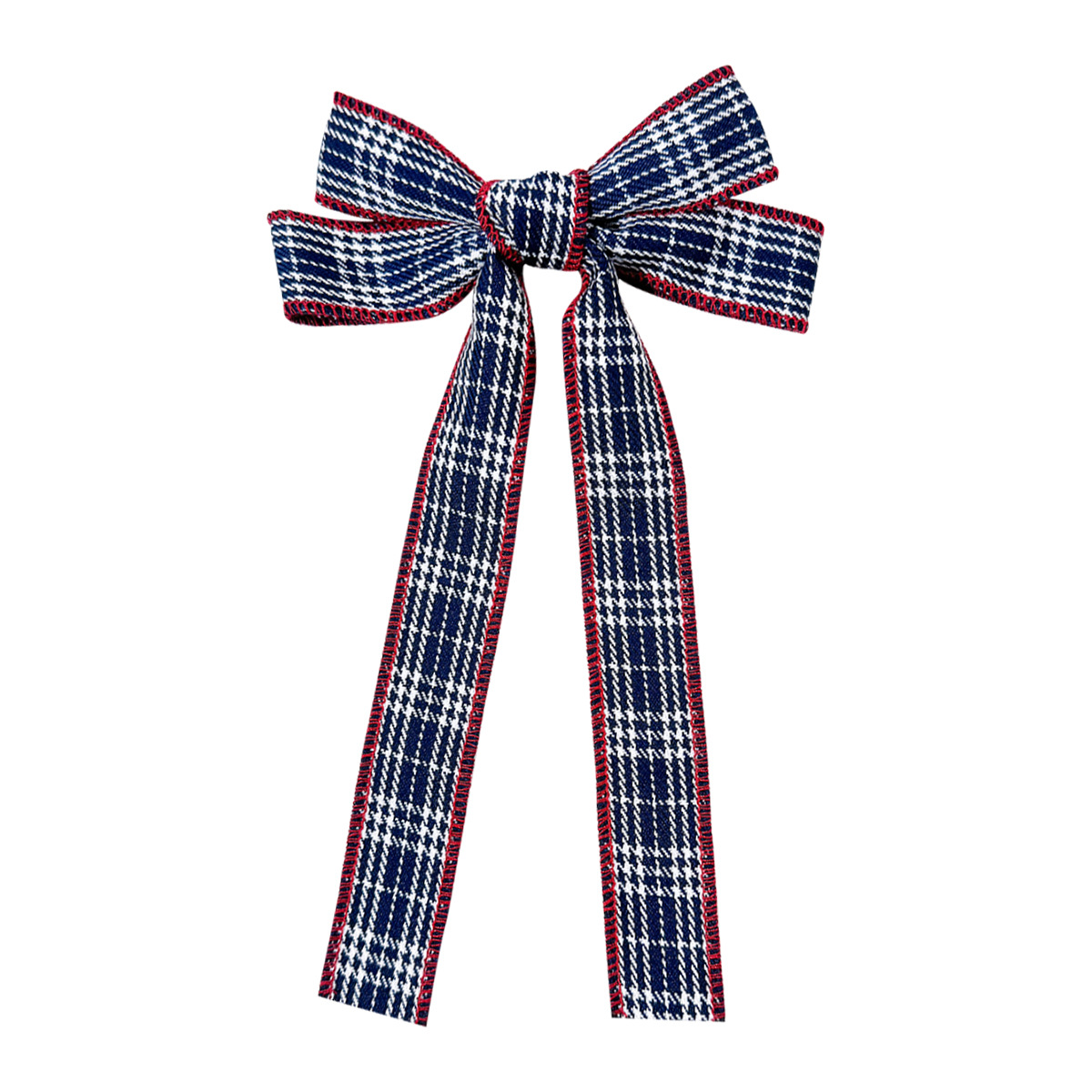 Retro Style Casual Plaid Hair Clip Ladies Bow Hairband Vintage Ladies Hair Accessories