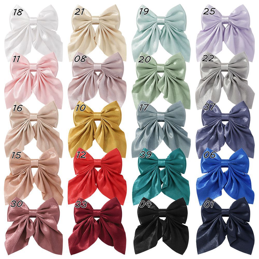 15g Weight Hair Clip Hair Accessories Type 10 Colors Mixed Quantity Holiday, Daily Occasion Bow Knot Pattern Girl'S Gender Simple Style, Classic Style Style Girl'S Simple Style Classic Style Bow Knot Hair Clip 无