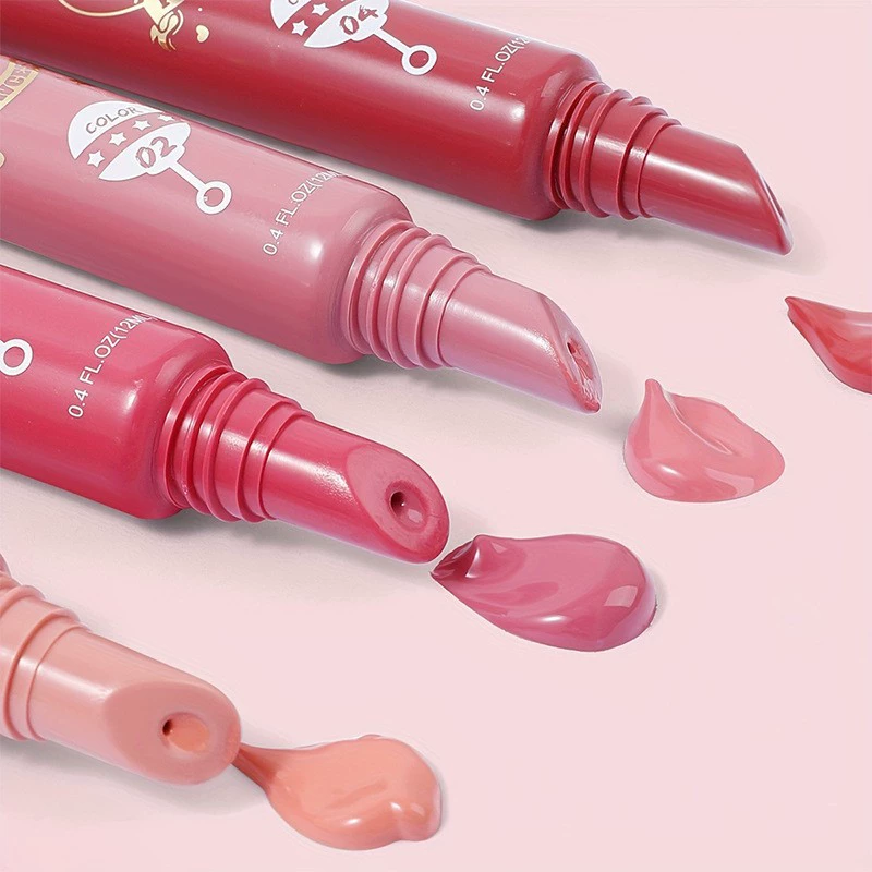 USHAS Amazon 4-цветные жидкие румяна для век, популярные трансграничные тени для губ и щек, двойное назначение, контуринг, натуральный тонкий блеск FS324