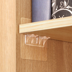 4 wholesale hole-free plastic double-row shelf spacers for cabinets and wardrobes, invisible weight-bearing shelf brackets