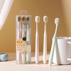 日本製幅広薄型凸面歯ブラシ柔らかい毛 3 パック大人の特別な大型ヘッドカップルホームハイエンド歯ブラシ卸売
