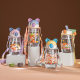 Single Handle Children's Water Cup Plastic Special Cup for School Portable Baby Cute Kindergarten Summer Straw Kettle