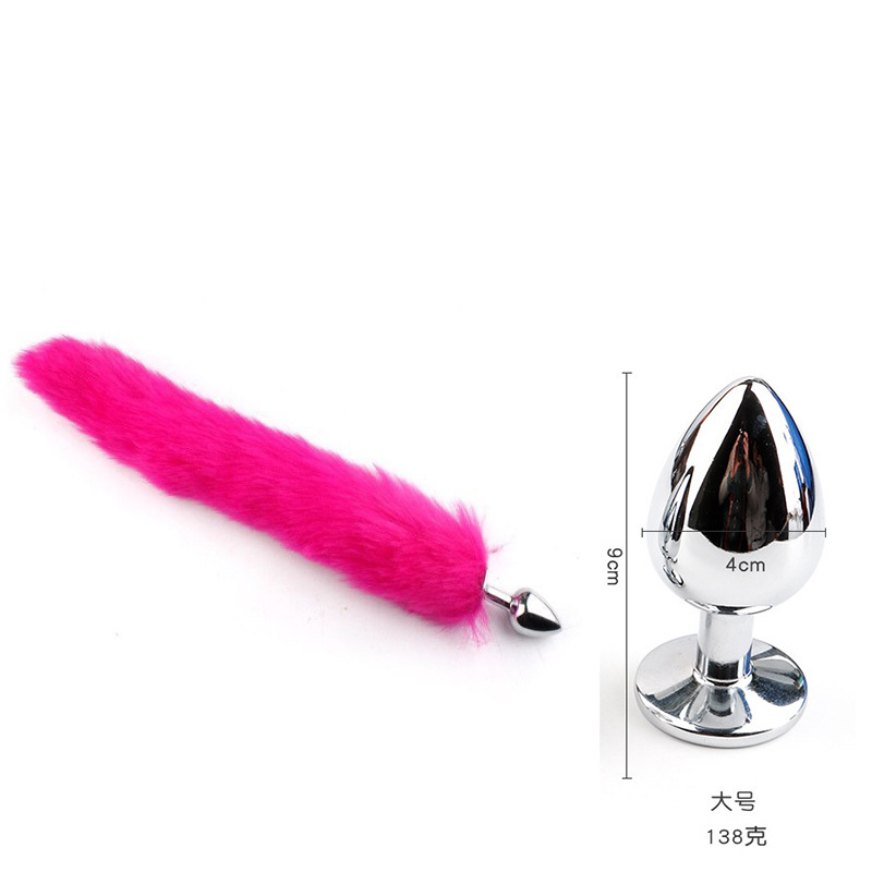 金属製アナルプラグ テール カップル用品 キツネの尻尾 SM 大人向けセックストイ 後庭用 ロールプレイング セックストイ