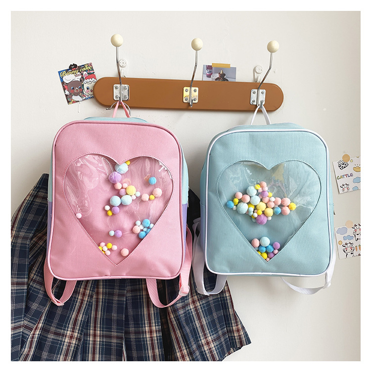 Waterproof 17 Inch Heart Shape School School Backpack display picture 24