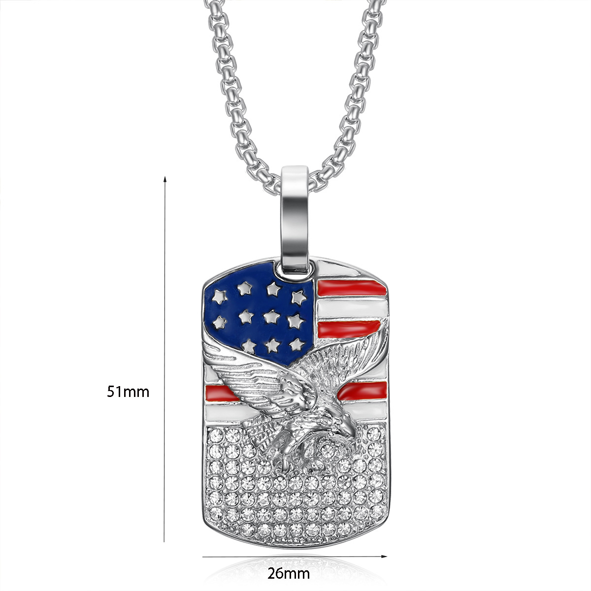 18g Weight Titanium Steel Pendant Material Hip-Hop Animal Titanium Steel Plating Men's Pendant Necklace