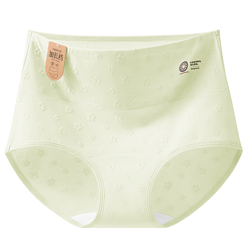 Renovación de la tecnología patentada estándar Consejos para lavar y reemplazar entrepierna larga cintura alta talla grande entrepierna antibacteriana entrepierna de algodón puro calzoncillos para mujer