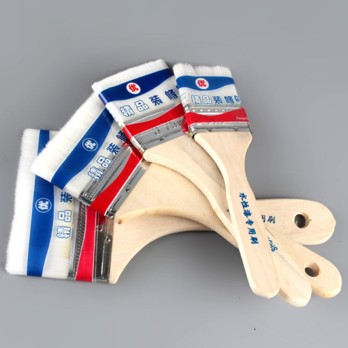 Water-based wool brush Home improvement tools Latex paint brush Wooden handle paint Grease latex paint paint brush source manufacturer