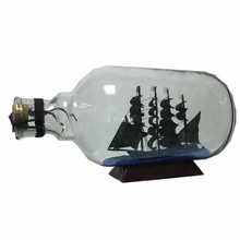 批发瓶中船黑珍珠号帆船玻璃瓶水晶摆件手工礼品瓶子里的船许愿瓶