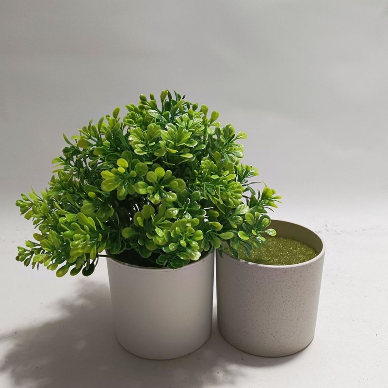 Amazon 模擬小さな鉢植え装飾品ホーム小さなユーカリ竹の葉デスクトップ装飾造花プラスチック小さな新鮮な|undefined