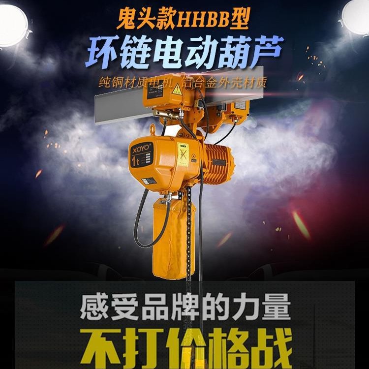 环链电动葫芦 1T2t3吨挂钩/运行式4m6米9M链条提升吊机货梯提升机