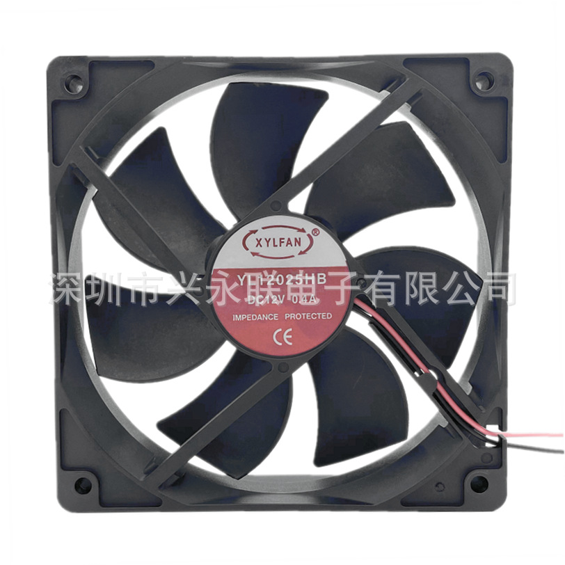 12025直流高速静音散热风扇5V12V24V48V电脑电源机顶盒散热风机
