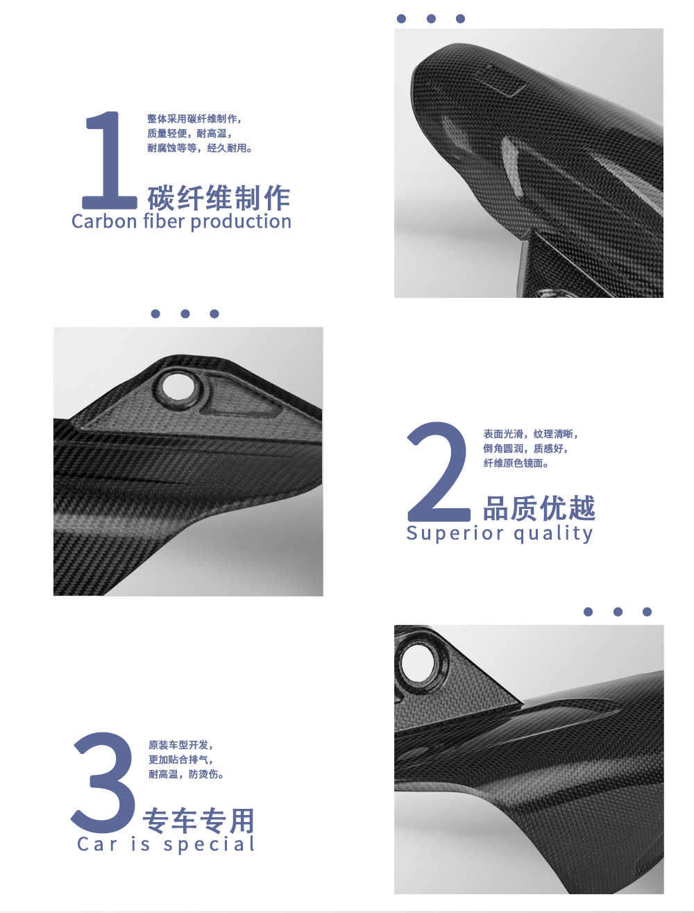 R1 Scorpio Exhaust Pipe Carbon Fiber Heat Shield Protective Shell Heat Shield Motorcycle Tail Exhaust Modification Accessories