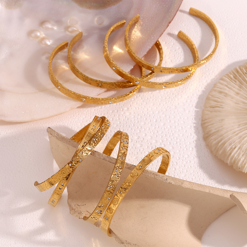 Ocean Pattern Stainless Steel Bracelet