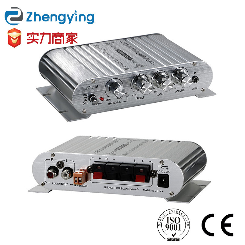 Factory Wholesale St-838 Silver Mini Small Power Amplifier Home Car Multi-Function Power Amplifier Amplifier Factory Wholesale St-838 Silver Mini Small Power Amplifier Home Car Multi-Function Power Amplifier Amplifier