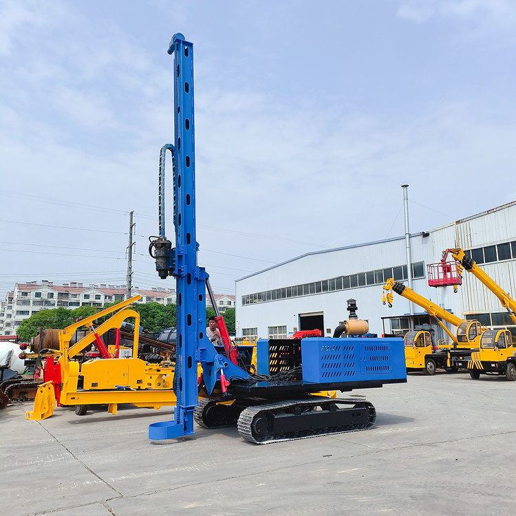 单人操作履带光伏打桩机 多款打桩快螺旋钻机 高原发电工程冲击钻