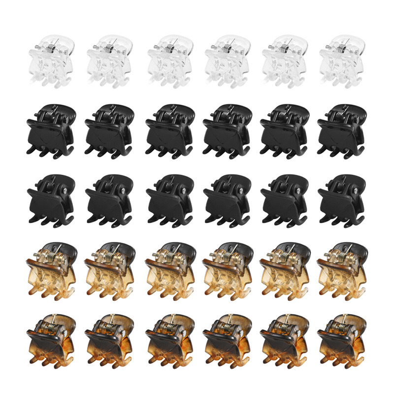 Princess Head Bangs Clip Mini Small Grab Clip Transparent Matte Small Hair Clip Children's Broken Hair Knitted Hair Clip Side Clip Hair Clip