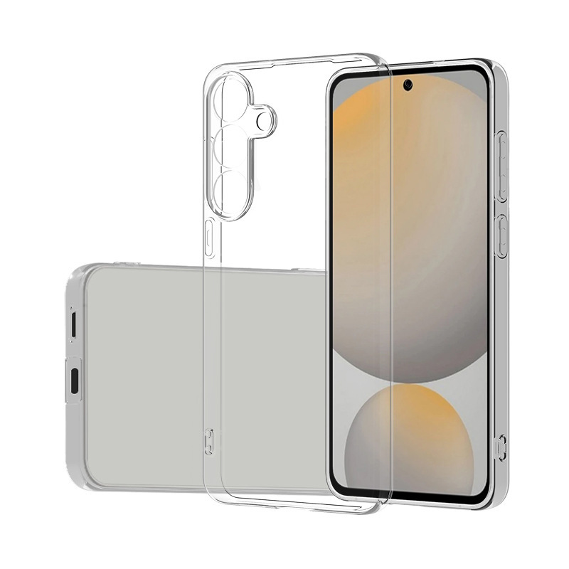 Suitable for Samsung S25Edge Phone Case A57 Full Coverage 26Ultra Transparent Tpu Soft Case Crystal Ice Transparent Case Material
