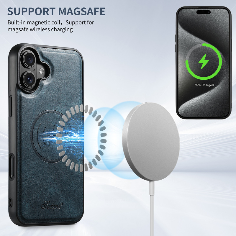 Suitable for Iphone17Pro Mobile Phone Case, Magsafe Wireless Charging and Magnetic Suction, Samsung S26Ultra Protective Leather Case Suitable for Iphone17Pro Mobile Phone Case, Magsafe Wireless Charging and Magnetic Suction, Samsung S26Ultra Protective Leather Case