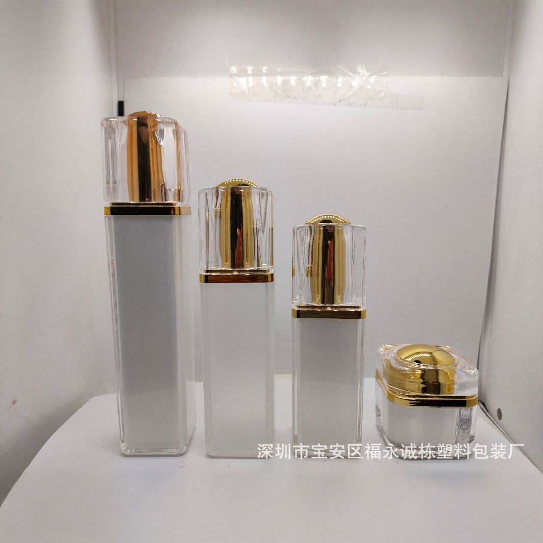 膏霜瓶方形瓶面霜瓶分装瓶亚克力水乳瓶塑料高级120ml高档喷雾瓶