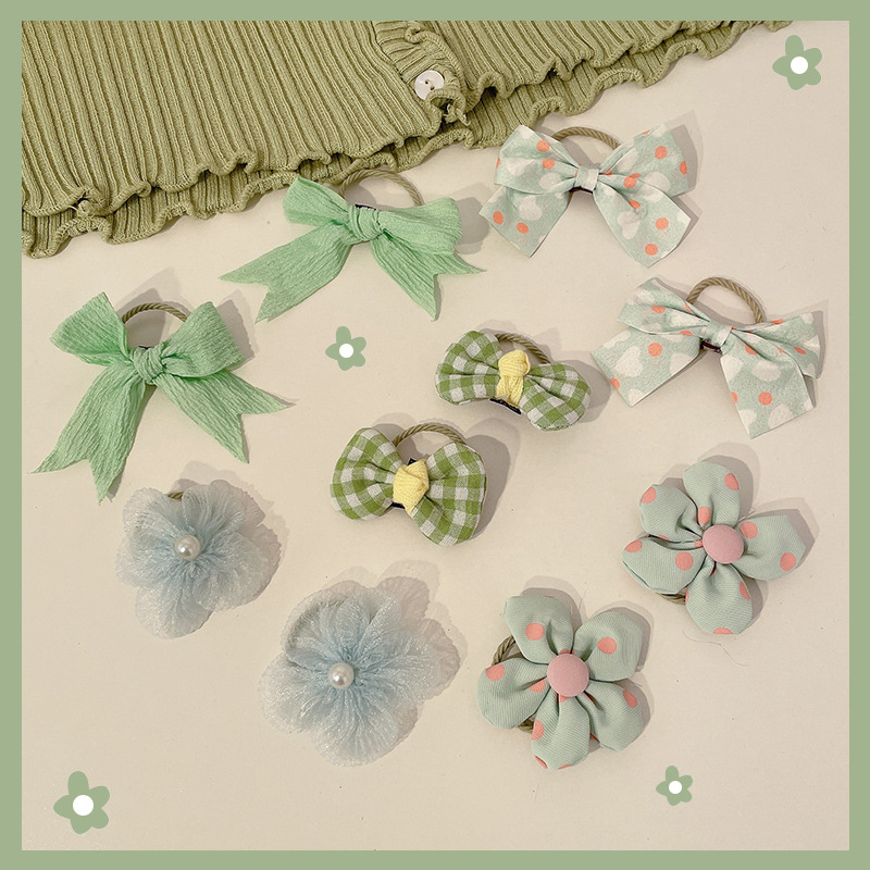 Niños lindos cuerdas de cabello rosa niñas no lastiman cuerdas de cabello de alta elasticidad correa de goma duradera niñas adornos de cabello de cola de caballo