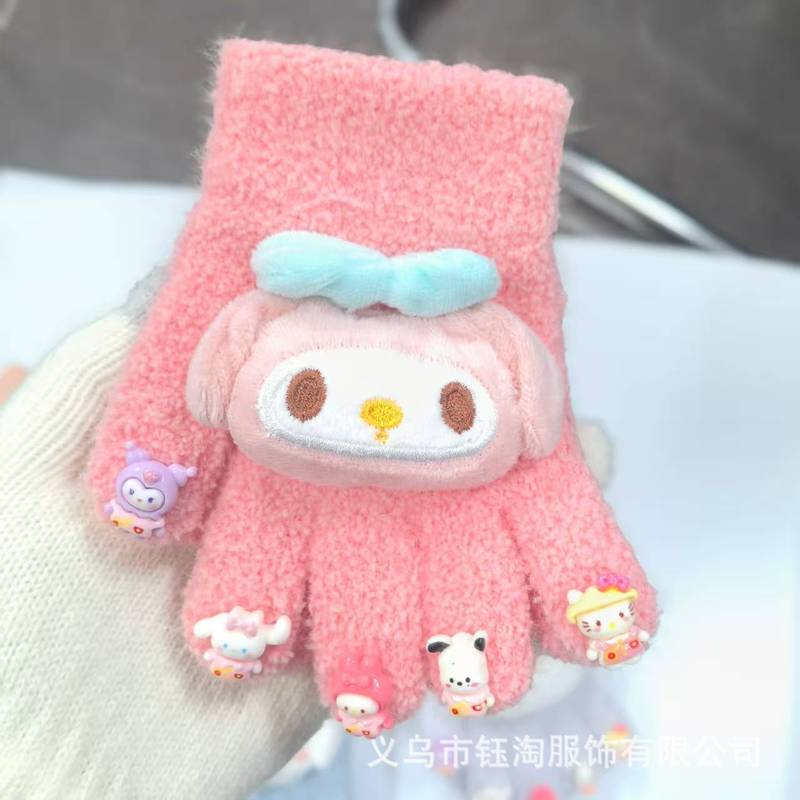儿童可爱卡通手套冬季保暖防寒防冻男女童卡通宝宝加厚五指手套批|undefined