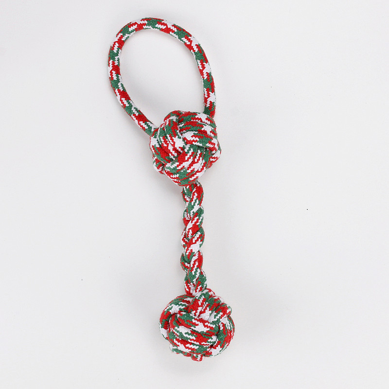 El juego de juguetes para perros más vendido de Amazon, un juguete navideño de cuerda de algodón para mascotas, alivia el aburrimiento, es duradero y resistente a las mordidas.