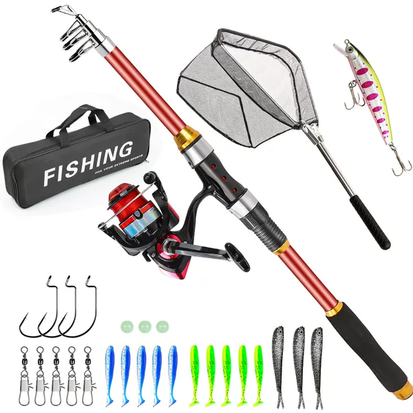 Luya Rod Set, Rod and Wheel Set, Cross-Border Popular Amazon Temu Manufacturer Wholesale Ultra-Light Fiberglass Equipment