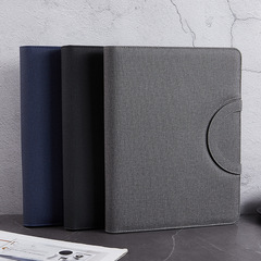 A4 Zippered Briefcase Real Estate Sales Professional Lead Generating Folder with Leather Clasp and Spiral Binding, Manager's Customizable Briefcase