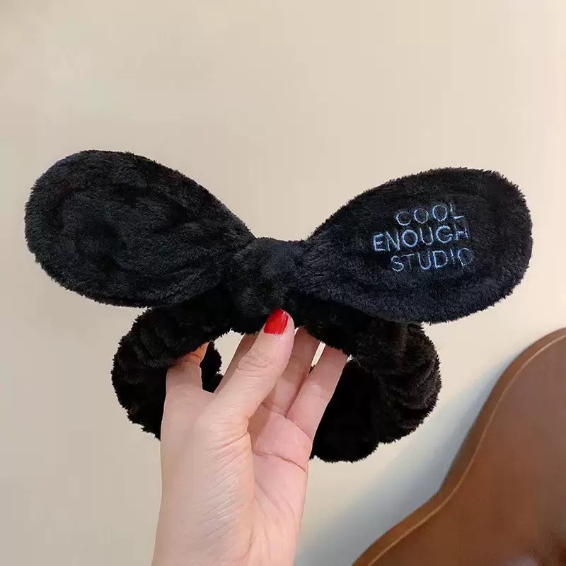 Caricatura verde rana correa de cabello mujer nuevo lindo gran ojo correa de cabello lavar la cara correa de cabello máscara de Navidad tocado