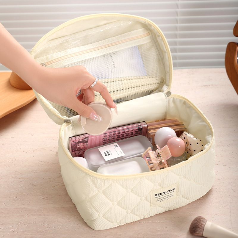 Bolsa de cosméticos portátil, viaje de negocios, gran capacidad, diseño premium al por mayor