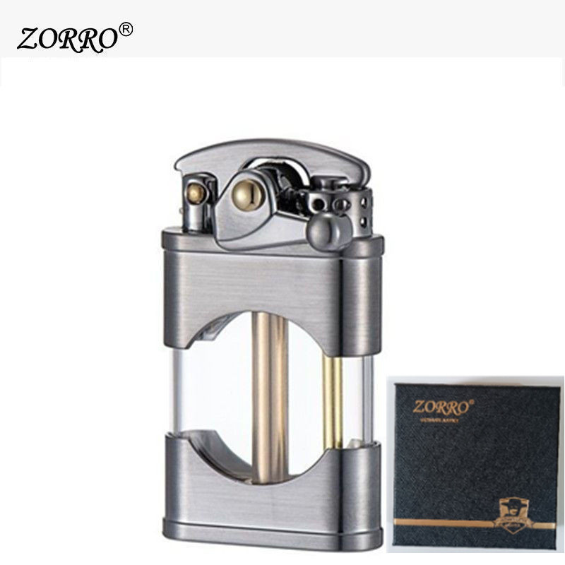 ZORRO佐罗煤油打火机透明油仓赛博机甲风火轮弹射点火高颜值火机|undefined