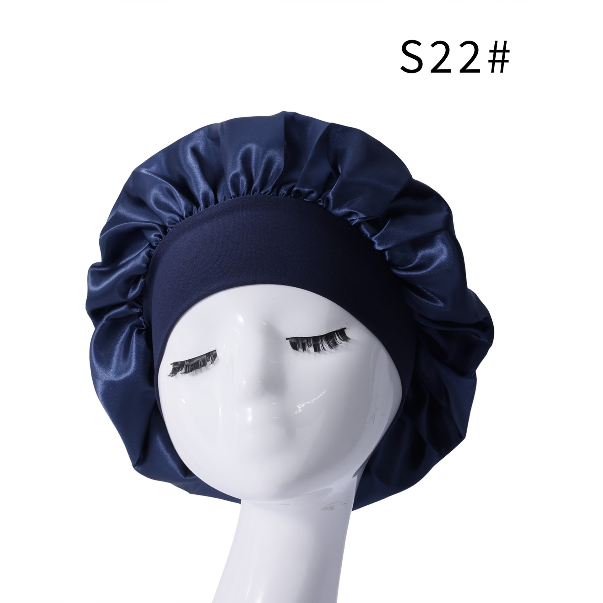 Europa y América clásica sombrero de baño de color sólido adulto transfronterizo moda transfronterizo satén amplio sombrero de dormir damas quimioterapia cuidado del cabello