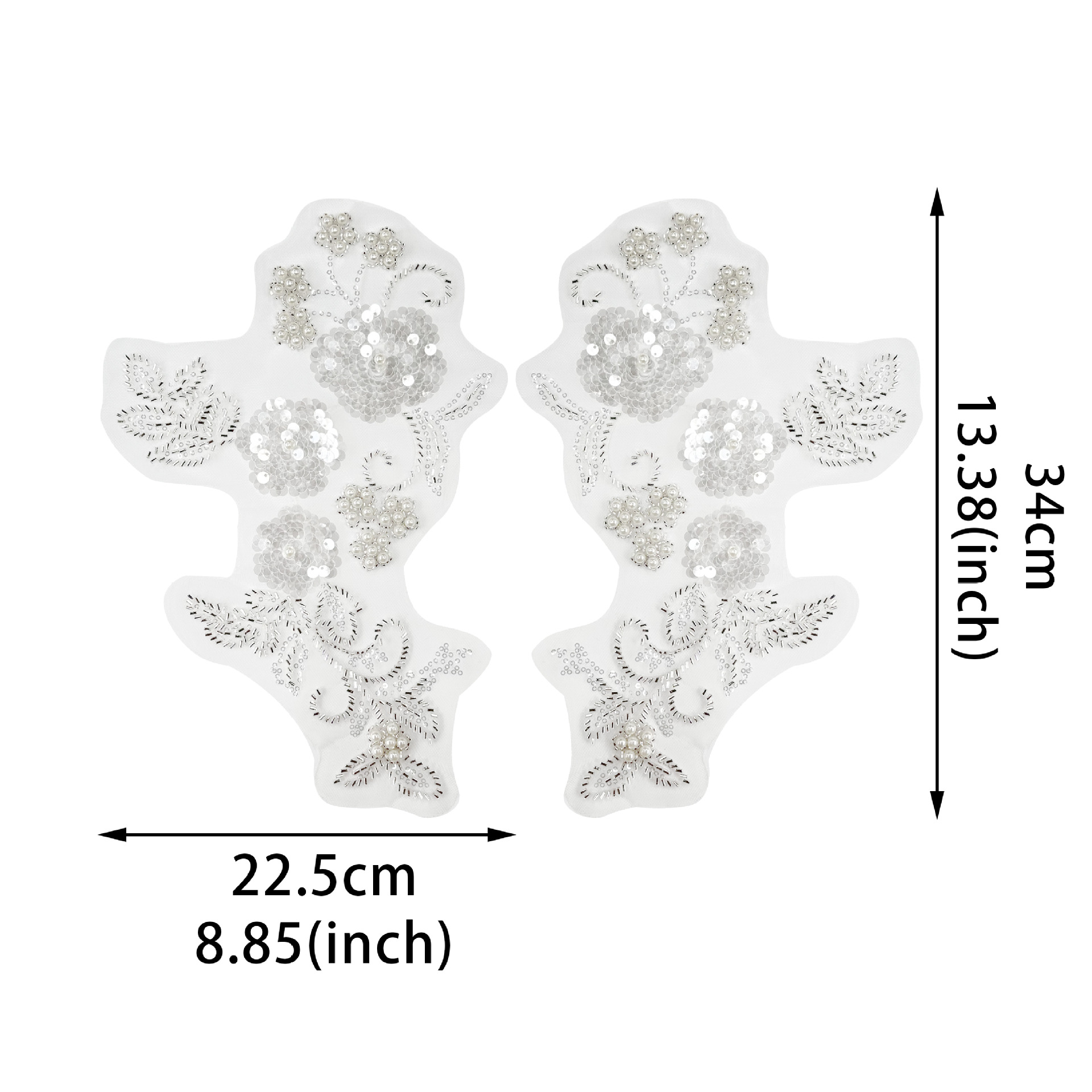 Cuentas estereoscópicas bordadas cuentas esquinilla flor de encaje decal vestido de boda tofacé ropa infantil DIY ropa camisa accesorios image 6
