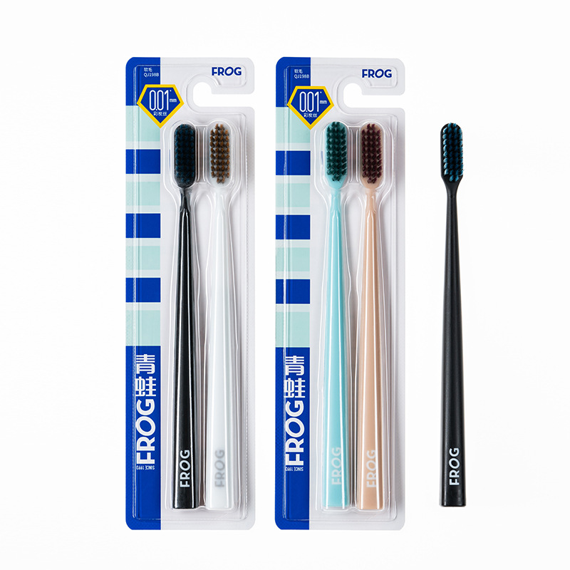 Cepillo de dientes Frog gama completa al por mayor cerdas suaves de cerdas medianas para eliminar el mal aliento, manchas de dientes, protección dental, encías amarillas, limpieza, blanqueamiento, limpieza profunda