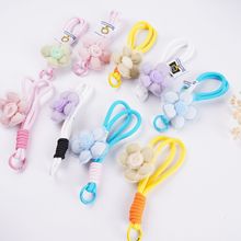 网纱花朵创意绳带子钥匙扣挂件车钥匙链挂绳DIY手机壳绳子批发