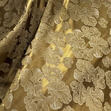 丝麻提花花缎  桑蚕丝亚麻交织提花面料 重磅丝绸面料