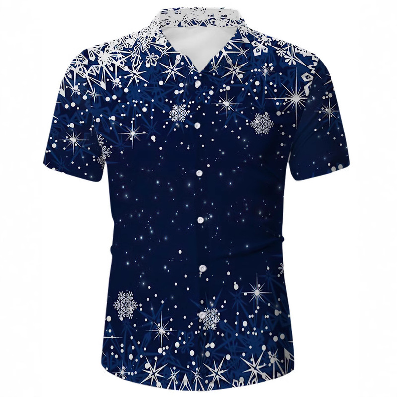 Cross-border Amazon Ebay Explosions 3D Printed Casual Hawaii Beach Short-sleeved Men's and Women's Shirts Can be ordered