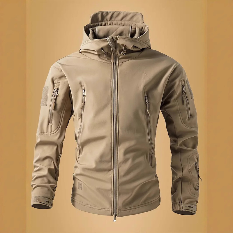 Cross-Border Size Professional-Grade Archon Functional Jacket Men's Soft Shell Jacket Tactical Warm Plus Velvet Waterproof