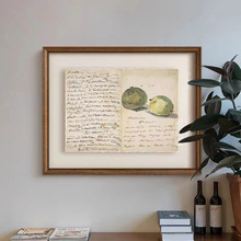 马奈的信印象派悬浮式装裱装饰画中古挂画法式复古餐厅咖啡厅壁画