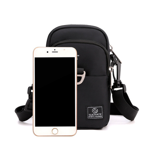 Shoulder bag new cross-border trend men's mobile phone bag single shoulder crossbody bag trendy Oxford cloth waist bag female manufacturer wholesale