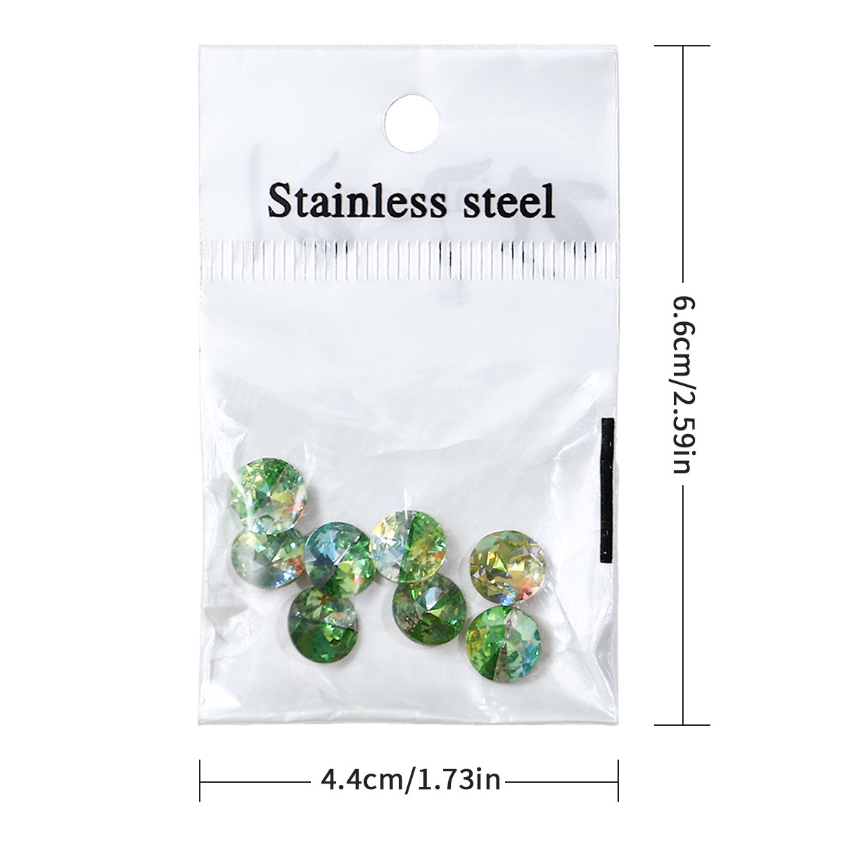 Red popularidad explosión láser arco iris taladro fantasía color punta inferior accesorios taladro joyería taladro amor taladro de manicuras flash al por mayor