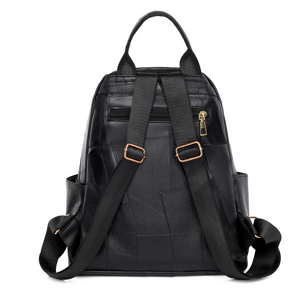 Mochila femenina 2024 nueva mochila de cuero suave simple de gran capacidad bolso ligero de moda bolso de viaje de viaje