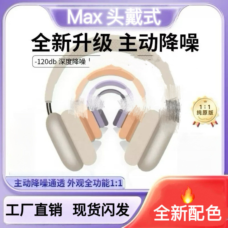 Zhongke's Top-Of-The-Line Cross-Border Hit Product, Huaqiangbei's New Max Over-Ear Bluetooth Headphones, Compatible with Apple Wireless Noise Cancellation Zhongke's Top-Of-The-Line Cross-Border Hit Product, Huaqiangbei's New Max Over-Ear Bluetooth Headphones, Compatible with Apple Wireless Noise Cancellation