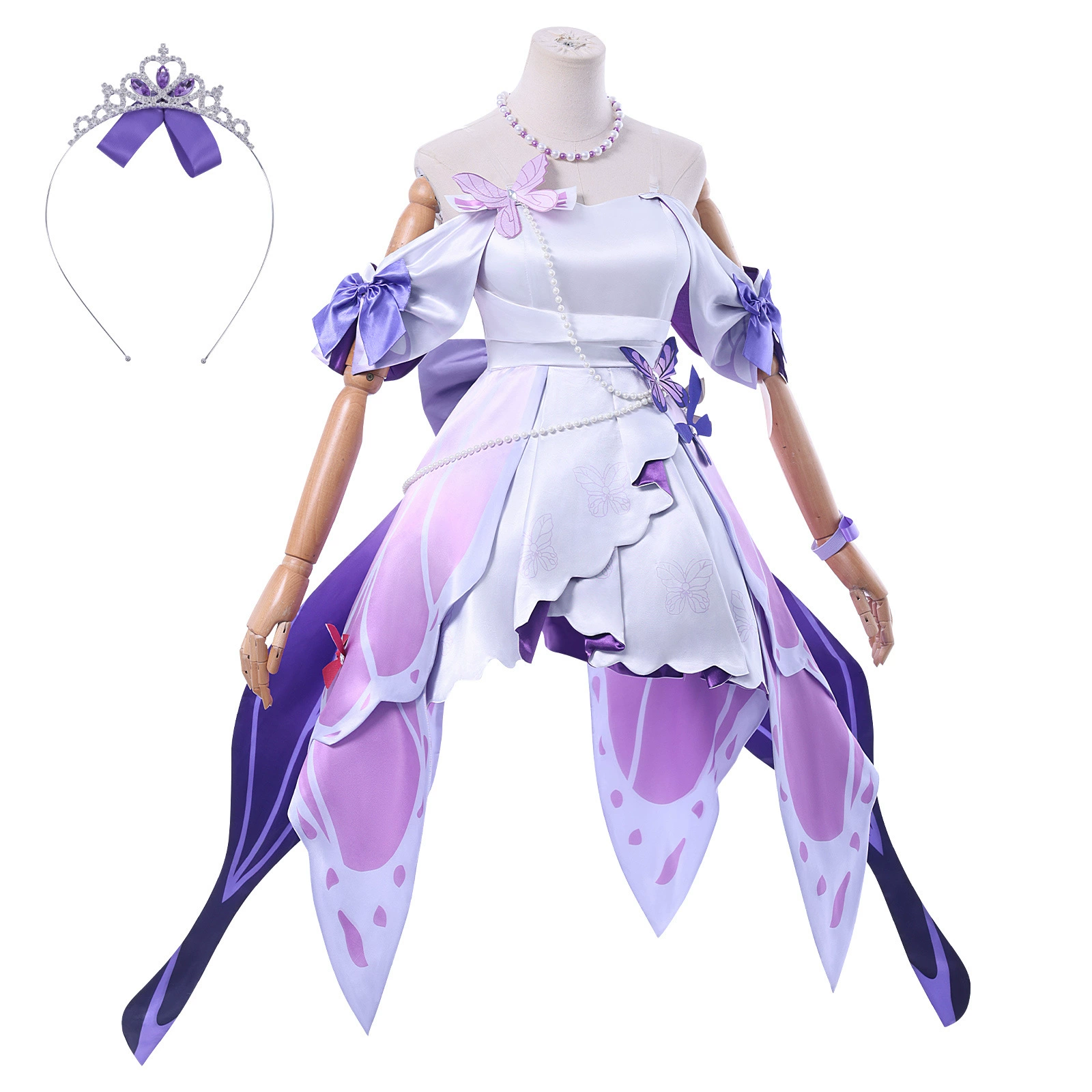 «伊萌 Collapse Star Dome Railway Concert Flaw Butterfly COS 2D Game Anime Role Playing Costume COSP»