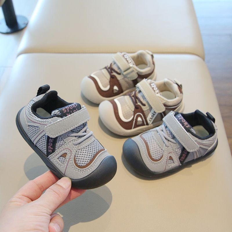男童运动鞋2025春秋新款韩版儿童防踢饼干鞋宝宝魔术贴软底休闲鞋