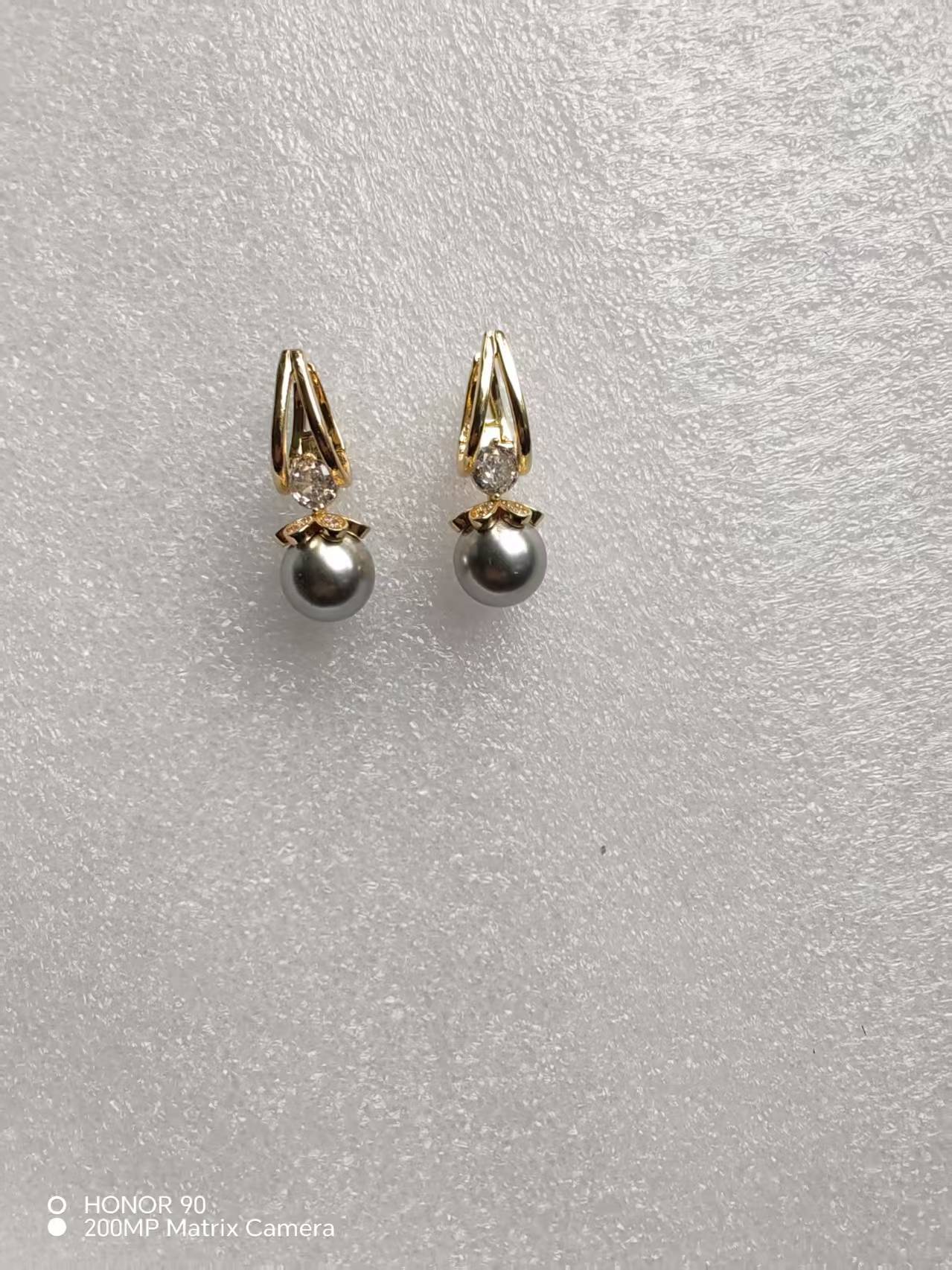 Nuevos pendientes de perlas estilo vintage, de alta gama y exquisitos, clips para las orejas de estilo femenino, pendientes de circonita ligeros, lujosos y versátiles, venta al por mayor.
