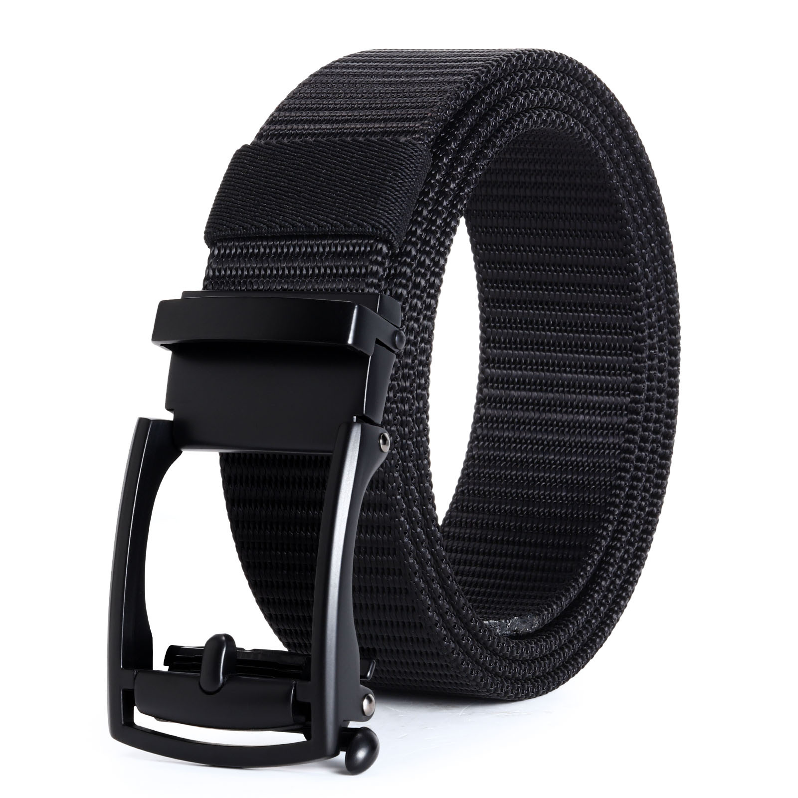 black nylon universal elastic belt for men and women