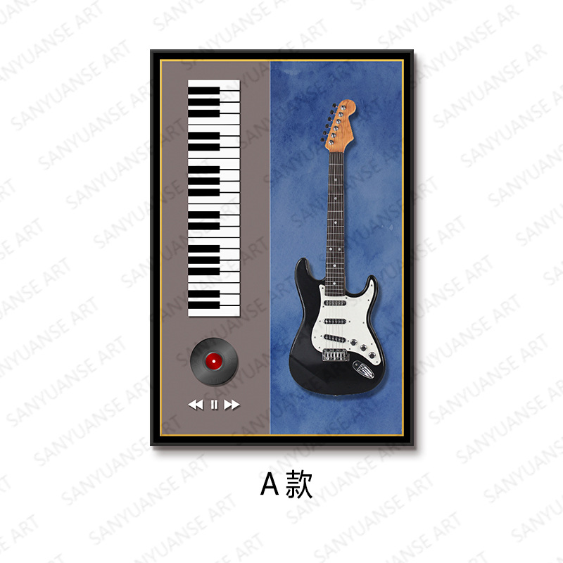 Guitarra simple, instrumento musical, decoración, pintura de carteles, piano, dormitorio de niños, pintura colgante, pasillo de entrada, mural, pintura de decoración de sala de estar
