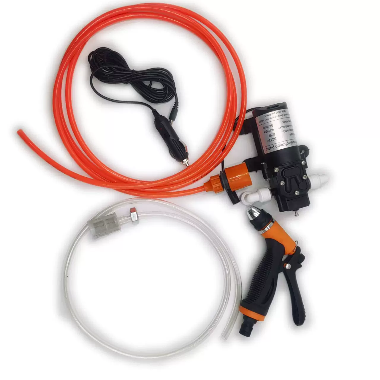 洗车水枪便捷式高压洗车器家用12V60W清洁器车载手持大功率水泵