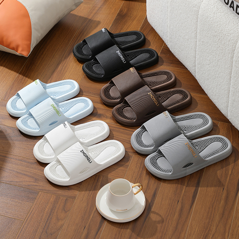 按摩拖鞋硬刺穴位足療鞋腳底顆粒男居情侶夏季女防滑足底室內耐磨